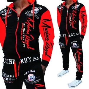 Mens Sweat Suits Set Letter Print Plus Size Jogger Sets Brand Men Tracksuit 2 Piece Tops and Pants