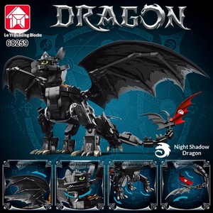 68259-60 Dragon Tueur de Nuit, 40 pièces, blocs de construction en plastique ABS, jouet éducatif DIY pour garçons, style chinois, cadeau - Product Image 5