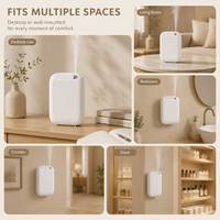 Diffuseur d'arômes sans eau pour salle de bain, 400 ml, LCD, sans fil, automatique, à fixer au mur, machine de désodorisation d'air pour la maison