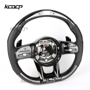 Ajuste para <span class=keywords><strong>Mercedes</strong></span> Benz a clase A200 A180 A260 A45 C63 W205 W204 C300 W222 G55 G500 modelo antiguo a nuevo volante de fibra de carbono - Product Image 5