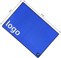 Serviette de golf personnalisée en microfibre à motif gaufré avec logo de club, aimant et mousqueton rétractable robuste, technique d'impression