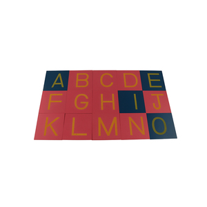 Montessori giấy nhám chữ cái bài phát biểu và ngôn ngữ vật liệu học tập thiết lập Montessori bảng chữ cái đồ chơi bằng gỗ - Product Image 3