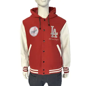 Custom Baseball varsity jacket with hood