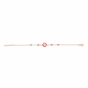 Red Enamel Eye Design Ball Chain <b>Charm</b> <b>Bracelet</b> Wholesale Turkish Handmade 925 Sterling <b>Silver</b> Fine Jewelry - Product Image 2