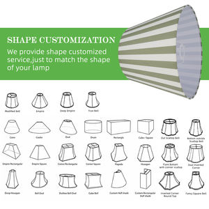 Coprilampada Artigianale per <span class=keywords><strong>Lampada</strong></span> <span class=keywords><strong>da</strong></span> <span class=keywords><strong>Terra</strong></span>, <span class=keywords><strong>Paralume</strong></span> a Righe Eco-Sostenibile per Soggiorno - Product Image 4