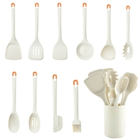 Ensemble d'ustensiles de cuisine multifonctionnels en silicone résistant à la chaleur, 11 pièces, lavable au lave-vaisselle, outils de cuisine de haute qualité