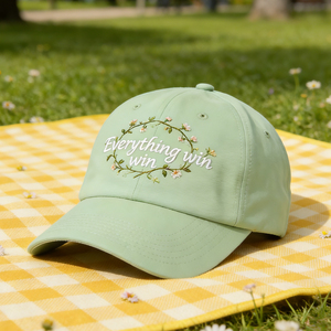 Casquette de baseball brodée de fleurs vert clair, réglable avec fermeture snapback, chapeau de soleil pour activités de plein air - Product Image 6