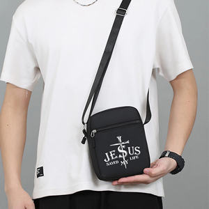 Sac à main vintage imprimé Jésus prière chrétienne bénédiction sac à bandoulière pour voyage adolescents support pour téléphone sacs de rangement cadeau - Product Image 4