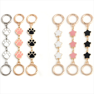 Connettore in metallo smaltato a forma di fiore per estensore <span class=keywords><strong>tracolla</strong></span> borsa, mini ciondoli di lusso vintage, accessori fai da te di design, all'ingrosso - Product Image 3