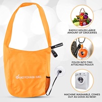 Sac d'épicerie pliable Ripstop sac d'épicerie réutilisable enroulable dans un petit étui sac fourre-tout portable