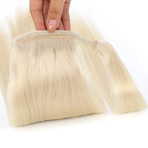 Colas de caballo Clip en Envoltura de cabello humano alrededor de coletas con cordón Cutícula virgen alineada 100% Extensión de cola de caballo de cabello humano - Product Image 6