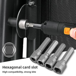 1/4 Six-Point Non-Magnetic Heavy-Duty Spray Finish <strong>Socket</strong> Drill Electric Screwdriver Air Ratchet <strong>Socket</strong> Bit 7/8/10/12/13mm - Product Image 2