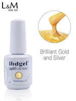 Vernis gel pour ongles bio or et argent brillant 15ml vernis gel UV en longues couleurs d'art facile à tremper certifié halal