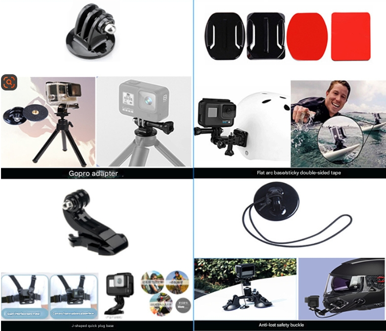 HONGDAK Action & Sports Gopros Camera Accessories Combo Kit Original for Gorpo Hero 10 9 Go Pro Accessory Set Gopro 13 12