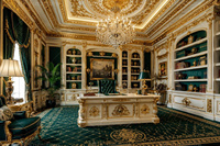 Service de personnalisation de la maison tout-en-un, décoration de salle à manger de style palais classique, conception d'intérieur professionnelle