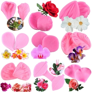 Homesun HY Fleur Fondant Silicone Veinage Moule Gumpast Rose Pivoine Lys Tulipes De Mariage Fleur Gâteau Décoration Outils - Product Image 1