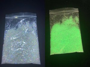 10g 블루 그린 라이트 루미너스 네일 파우더 어둠 속에서 빛나는 안료 먼지 형광체 글리터 장식용 쥬얼리 네일 용품 - Product Image 4