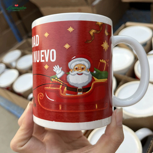 Taza de Cerámica Blanca Sublimable con Diseño Navideño Personalizable, Taza de Café de 320 ml para Regalo Festivo - Product Image 5