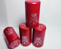 Capsule rétractable en étain pour spiritueux et vins de marque premium, facile à décoller, bord lisse, gaufrage supérieur, couleur et logo personnalisables