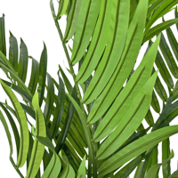 Palmier artificiel en plastique de haute qualité de 150 cm avec des feuilles réalistes, plante artificielle en pot pour la décoration de la maison et du bureau