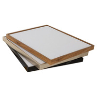 Cadre flottant en toile PS à livraison rapide, taille personnalisable, couleur naturelle blanche ou noire