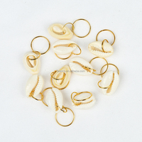 Bague Coquillage Feuille d'Or Leeons, Perles Métalliques Tressées, Pendentif Flocon de Neige, Accessoires de Coiffure pour Tresses, Perruques et Dreadlocks, Personnalisables