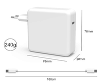 Chargeur mural USB C Type C 30W/61W/87W/96W/140W avec protection OVP pour Macbook Air Pro 13/14/15/16 Series