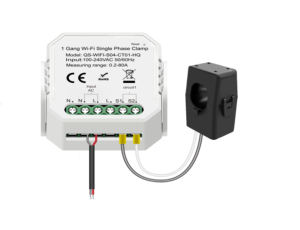 Pinza de Medición de Energía Bidireccional de 1 <span class=keywords><strong>Canal</strong></span>, Alta Precisión, Error de <span class=keywords><strong>5</strong></span>‰, para Red Eléctrica y Panel Solar - Product Image 2