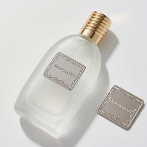 Custom 3D Logo Metal Stickers for Perfume Aromatherapy Vintage Copper <b>Engraving</b> Holographic Durable Lipstick Skin Care - Product Image 6