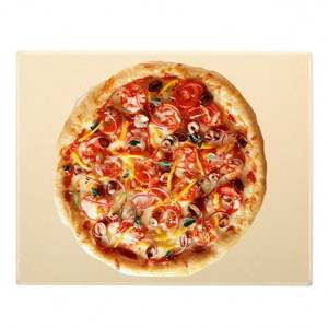 Piedra para <span class=keywords><strong>Pizza</strong></span> Redonda con Asas, Parrilla de Cerámica Esmaltada 30x38, Soporte de 18 Niveles, Juego de 3 Herramientas, Mesa Negra Esmaltada - Product Image 1