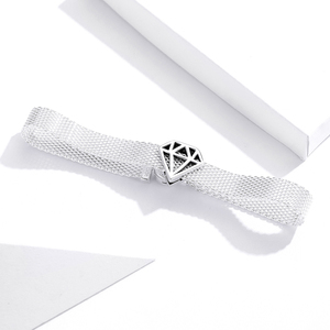 Liontin berlian sederhana mode SCX117 Joker perhiasan perak murni bergaya untuk hadiah diproduksi grosir - Product Image 2