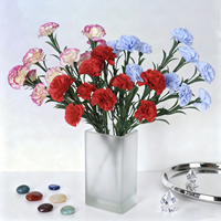 Bouquet de carnations artificielles en soie, arrangement floral fait main longue durée, centre de table pour salon, fournisseur fabricant