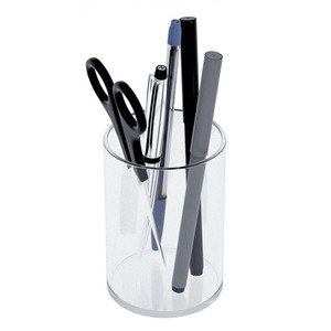 Runder Acryl-Stift halter Klarer <span class=keywords><strong>Desktop</strong></span>-Bleistift becher Briefpapier-Organizer für Schreibtisch zubehör - Product Image 1