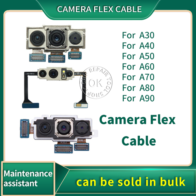 Back Front Facing Selfie Main Camera Flex Cable For Sam A30 A40 A50 A60 A70 A80 A90 5G Repair Parts Front Flex Cable