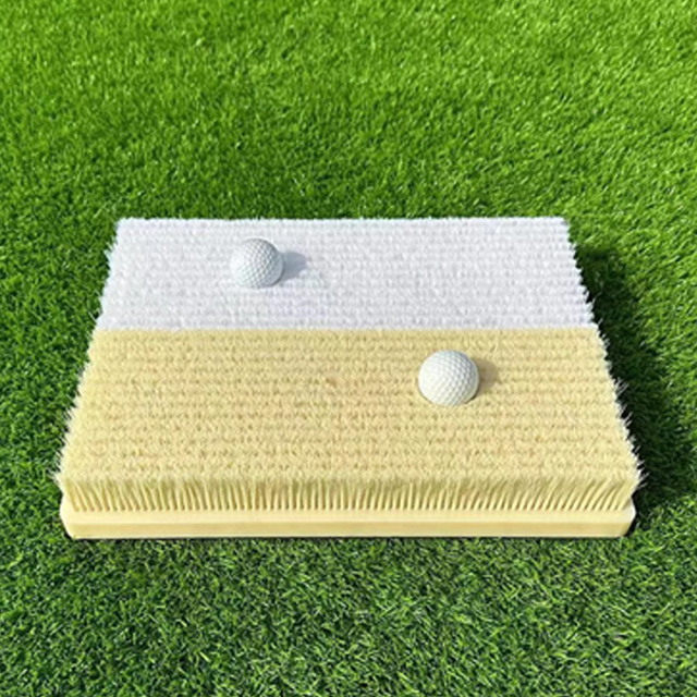 2-in-1 Golf Swing Trainer & Bunker Mat Realistic Sand Chipping Practice Golf Sand Pit Training Simulator