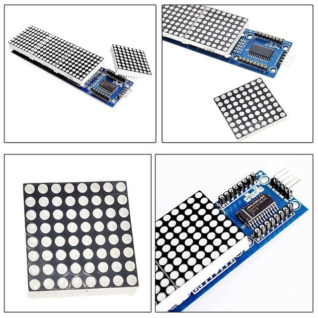 MAX7219 Dot Matrix Module for Arduins Microcontroller 4 in 1 Display with 5pin Line MAX7219 Dot Matrix Module