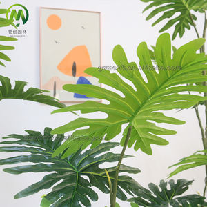 Plante artificielle de simulation naturelle avec des feuilles spéciales, philodendron selloum artificiel, bonsaï pour la décoration de la maison et du bureau - Product Image 4