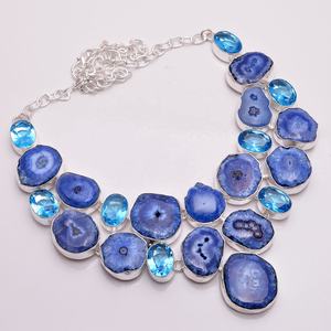 แฟชั่นสร้อยคอ Druzy พลังงานแสงอาทิตย์ควอตซ์ - Product Image 5