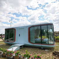 Offre Spéciale Tik Tok Maison Mobile Préfabriquée en Acier Étanche Vista sur Lac pour Airbnb, Maison Capsule Type Navire, Hôtels de Plage