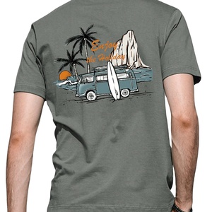 Men's Knitted Graphic Tees Short Sleeve Crew Neck Letter Print Breathable & Anti-Wrinkle Summer T-Shirt - Product Image 3