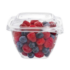 Bol carré de empaquetage évident de la conception 16 OZ de bourreur jetable recyclable excellente 12.7X12.7X7.9 pour la salade froide de nouilles pour la nourriture - Product Image 3