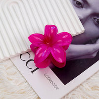 Offre Spéciale 8 cm antidérapant fleur en plastique pince à cheveux frangipanier pince à cheveux pour filles pour printemps été coiffure
