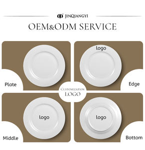 Piatti Bianchi Semplici JQY per Ristoranti e Buffet, 5-14 Pollici, Logo Personalizzabile, Stoviglie in Melamina Infrangibili - Product Image 4