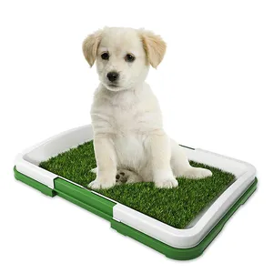 Indoor Outdoor Plastic Doggie Puppy Park Corner Portable Training Grass pee Tray Pet Dog Potty Toilet