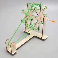 Matériaux de puzzle en bois découpés au laser, écologiques, à assembler soi-même, pour machine textile de dessin animé, pour expériences scientifiques des étudiants et des enfants