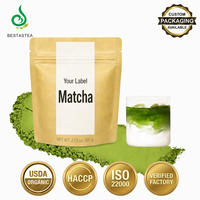 Poudre de thé vert Matcha certifiée biologique USDA en gros, avec un goût Umami naturel et doux, pour la pâtisserie maison et le Bubble Tea, 50g par boîte