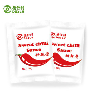 Sachet de 10g en gros de sauce au piment doux prix d'usine OEM pour la <span class=keywords><strong>cuisine</strong></span> avec ingrédients primaires-sac de bouteille emballé de tomate chili - Product Image 2