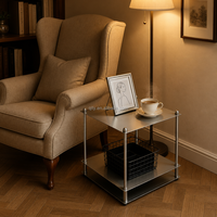 DIY Gebürsteter Silberner Edelstahl Nachttisch Versandmontiert Luxuriöses Modernes Modulares Schrank-Aufbewahrungsregal mit Verstellbarer Höhe