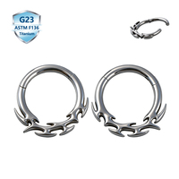 Nouveau design 2026 Anneau de nez en Titane ASTM F136 16G, Anneau segmenté articulé Clikers, Bijoux de piercing corporel et boucles d'oreilles