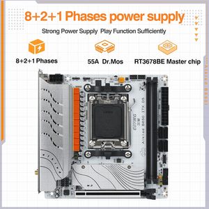 Placa base para juegos de escritorio B650 ITX AM5 DDR5 PCIe 4,0 M.2 ranuras USB 3,0 SATA Compatible con <span class=keywords><strong>AMD</strong></span> para la serie Ryzen 9000/8000/7000 - Product Image 2